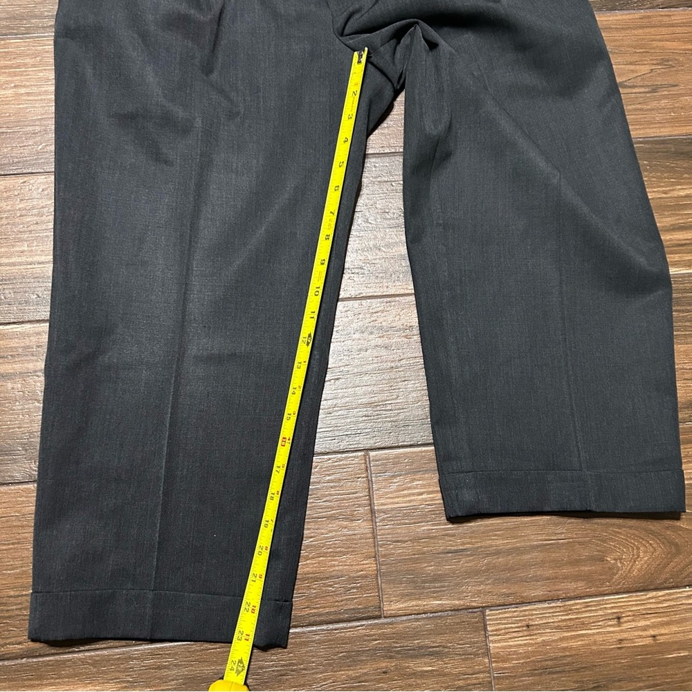 36x23 Brooks Brothers Men’s Wool Pleated Dress Pants Gray Cuffed Legs 36 Short - Picture 3 of 9